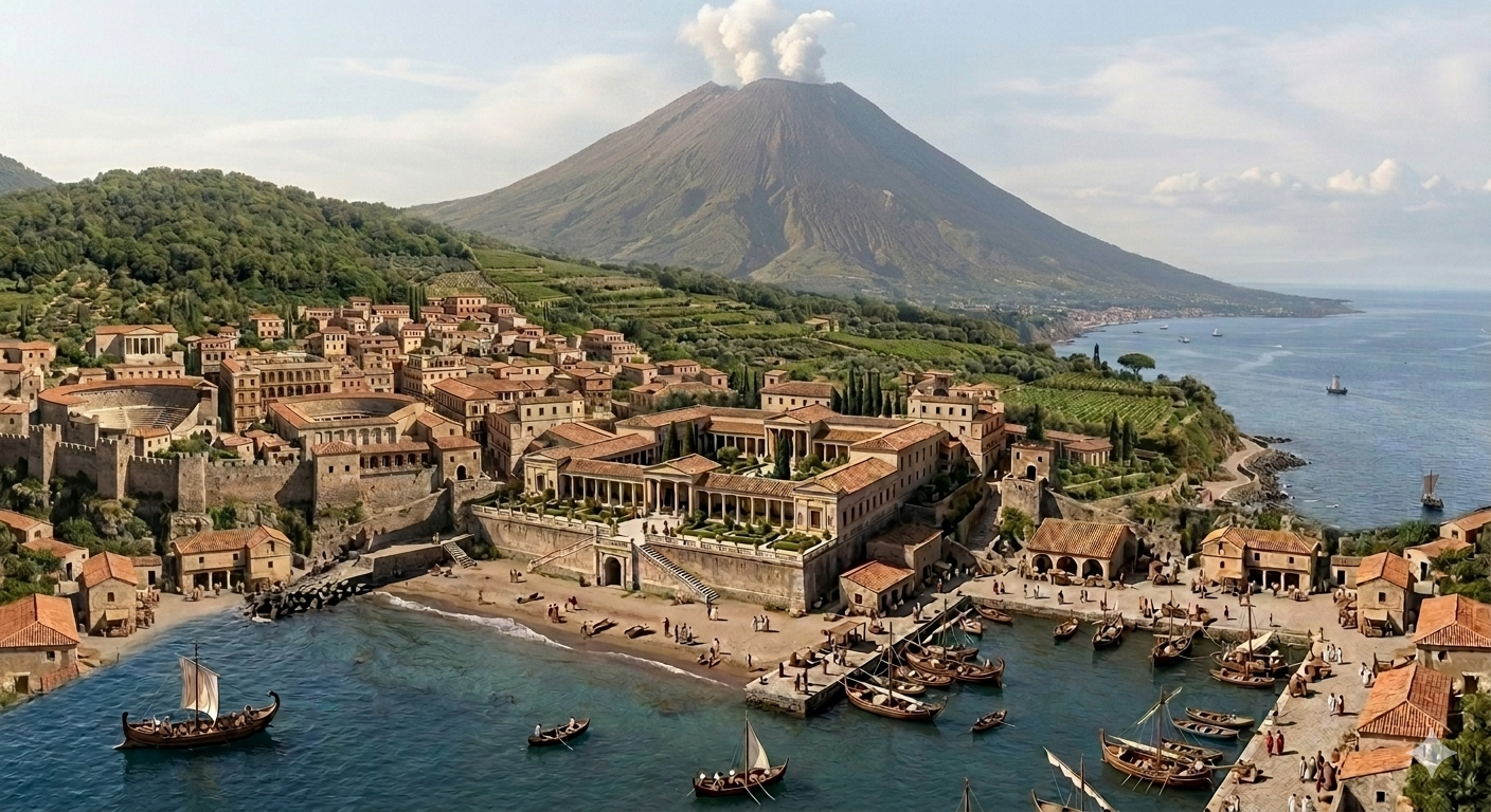 Mount Vesuvius and Herculaneum